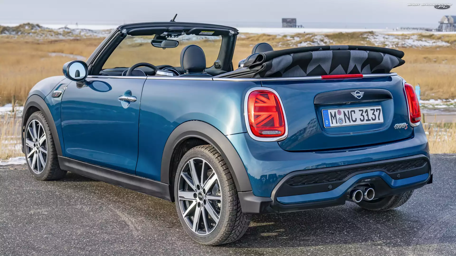 Kabriolet, Niebieski, Mini Cooper S