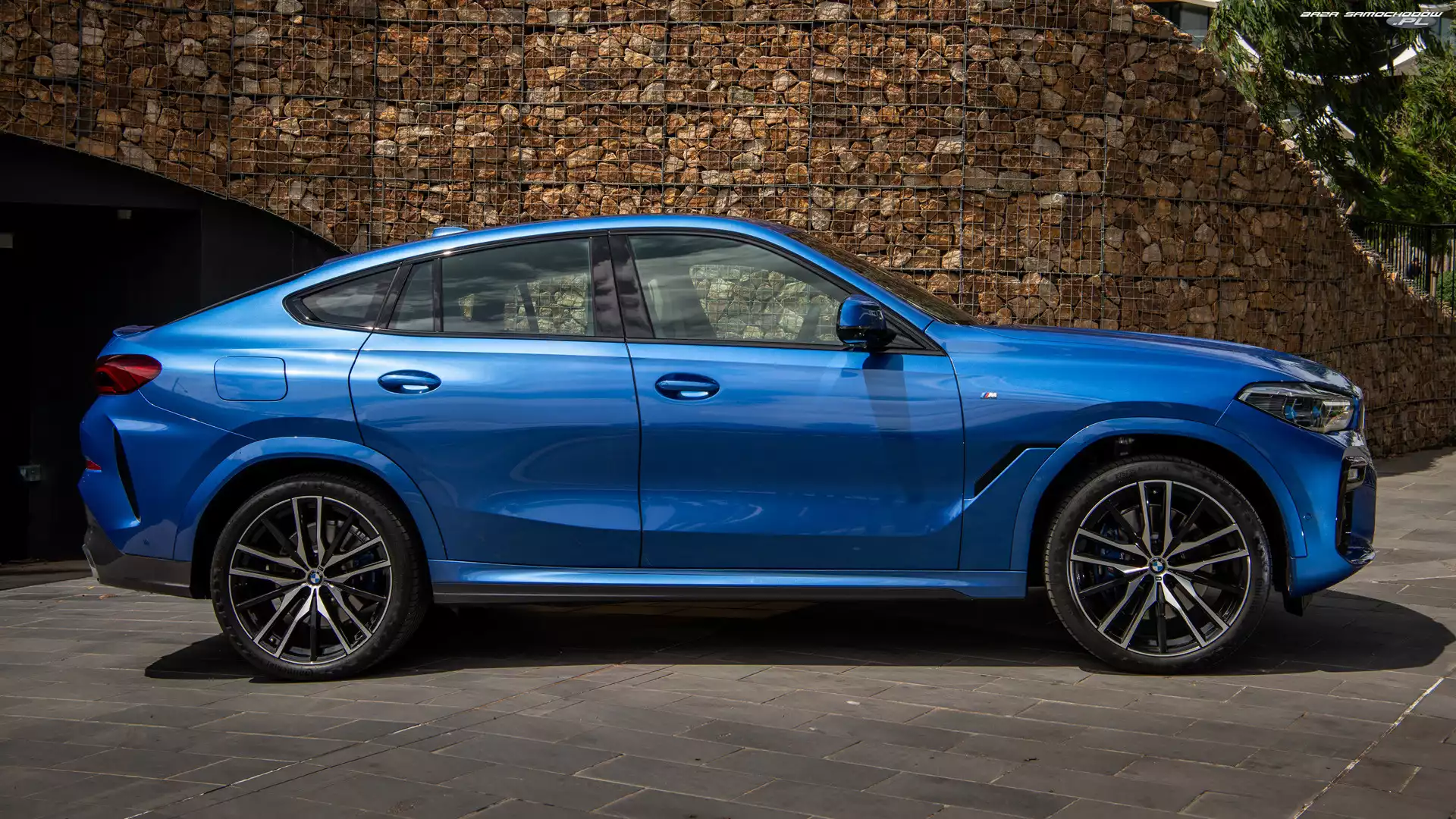 Sport, M, Bok, Niebieskie, BMW X6